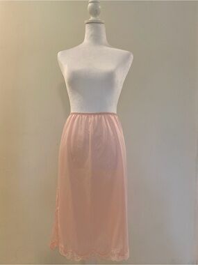 Vintage Light Pink Half Slip Skirt, Size M/L